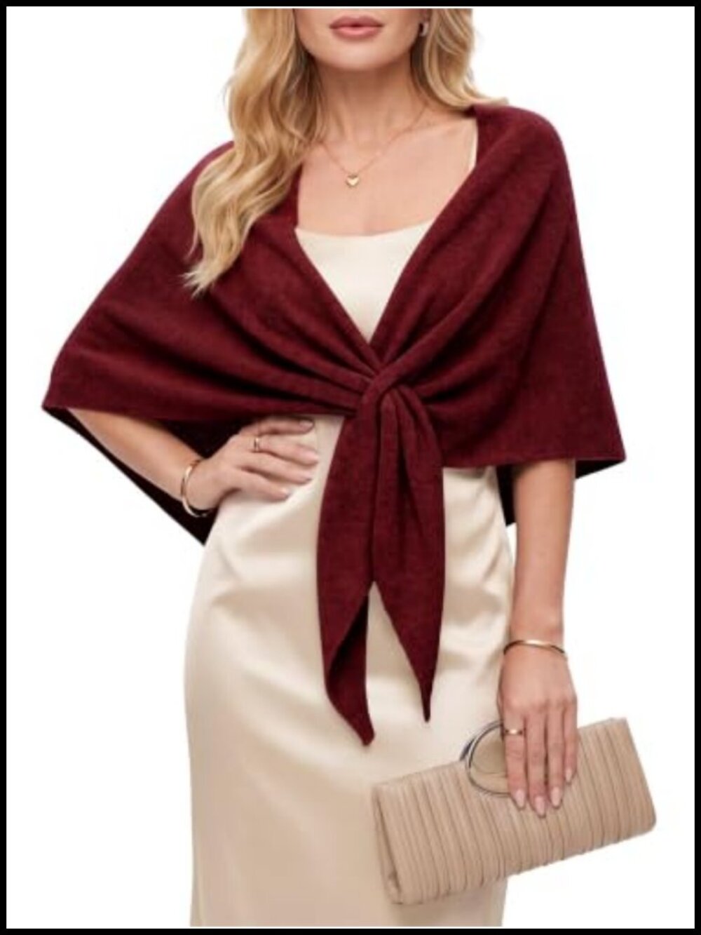 Lightweight Knit Triangle Shawl Wrap Pashmina Cape Poncho Cardigan